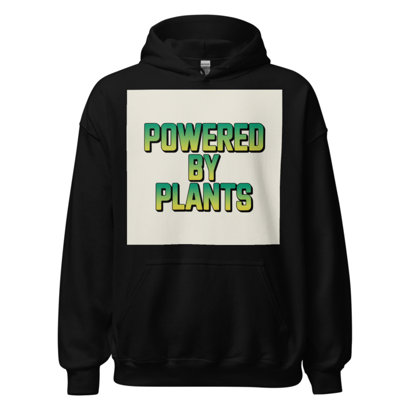 Powered By Plants Vegan Pride Bold Green Typography T-Shirt