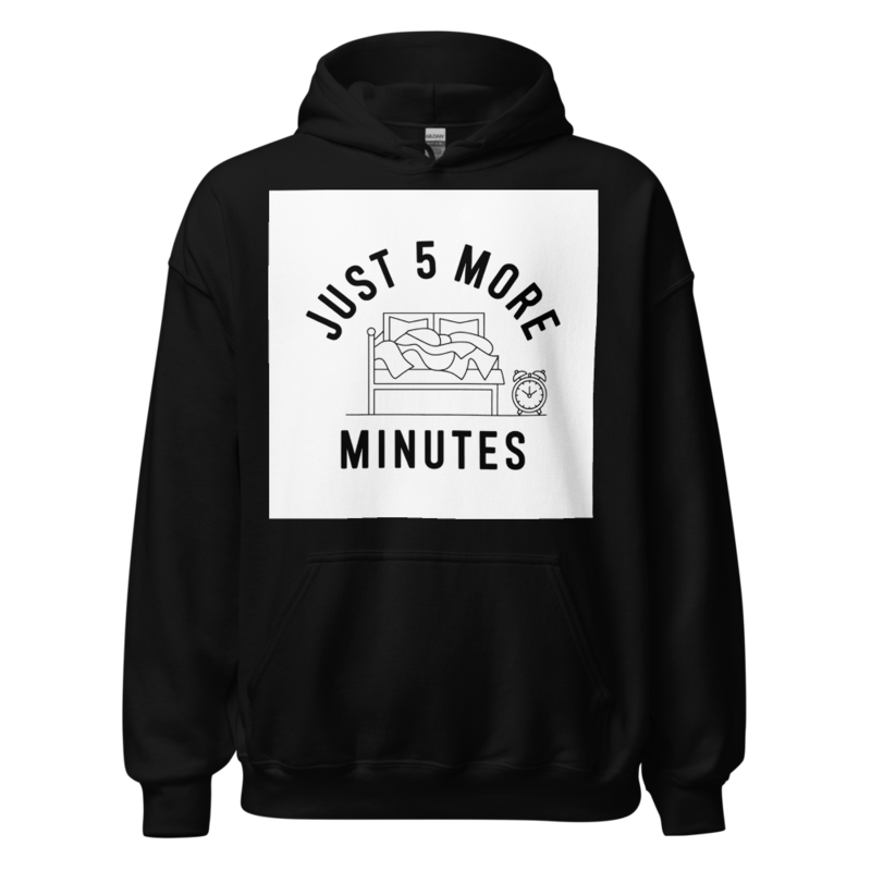 Just 5 More Minutes Funny Sleep Shirt, Procrastination Humor, Morning Struggle Tee, Snooze Button Life T-Shirt