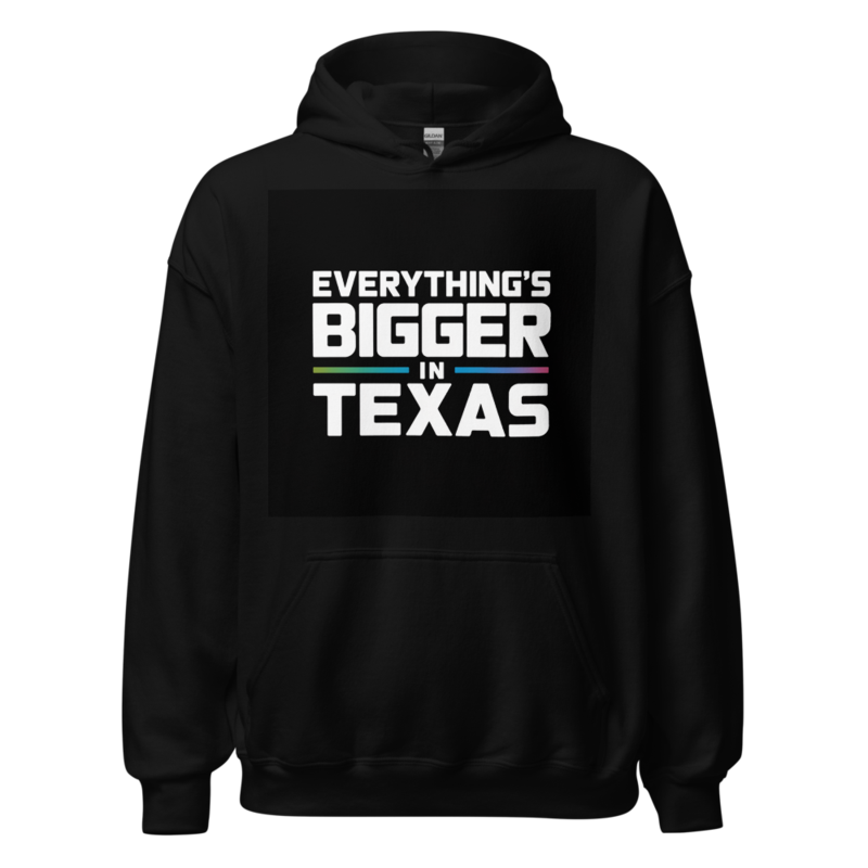 Everything's Bigger In Texas Bold Typography Funny Texas Pride T-Shirt