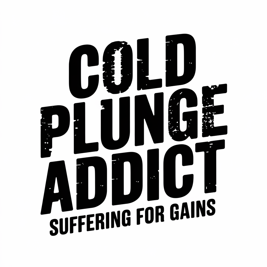 Cold Plunge Addict Suffering For Gains Ice Bath Wellness Biohacker T-Shirt